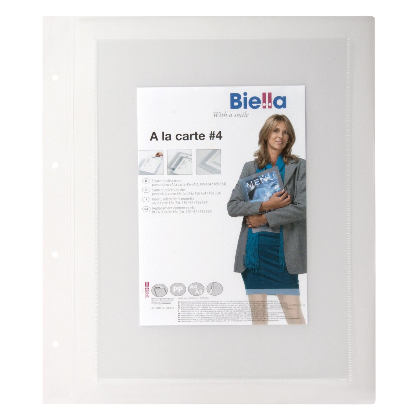 BIELLA Menukartenhülle A4 1894