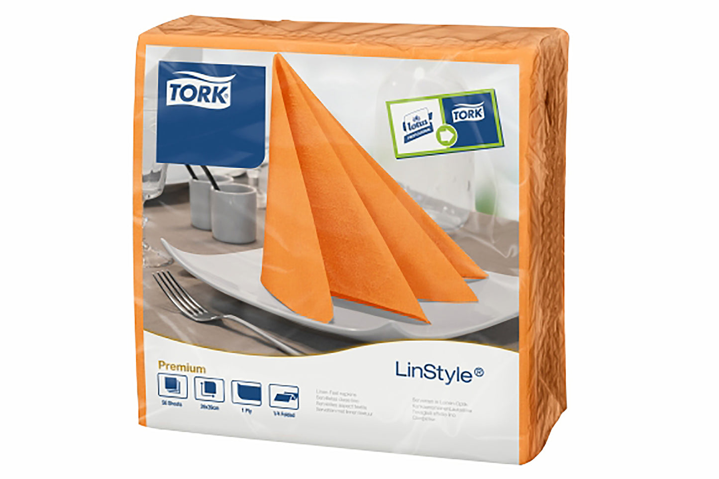 Servietten orange 39x39cm