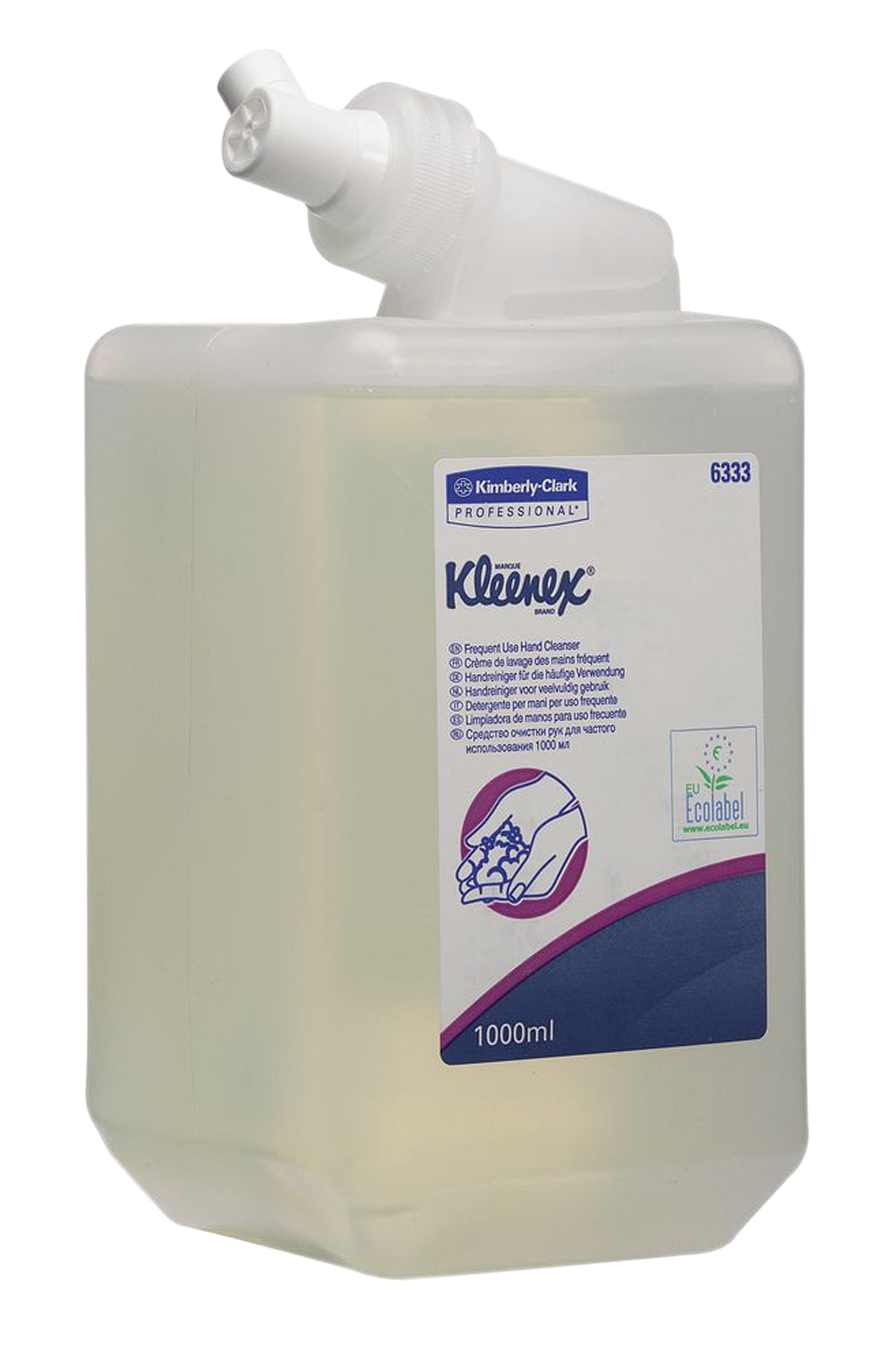 KLEENEX Sanfte Waschlotion, transparent, unparfümiert, 6 x 1 Liter