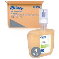 Schaumseife Kleenex Botanics grün, Ecoblume im Karton à 4 Flakon à 1.2 L