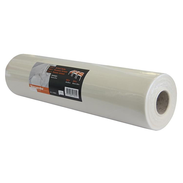 Airlaid Rolle Venardo 3 in 1 champagne, 40 x 30 cm, 24 Lfm 80 Coupons, 55 g/m2