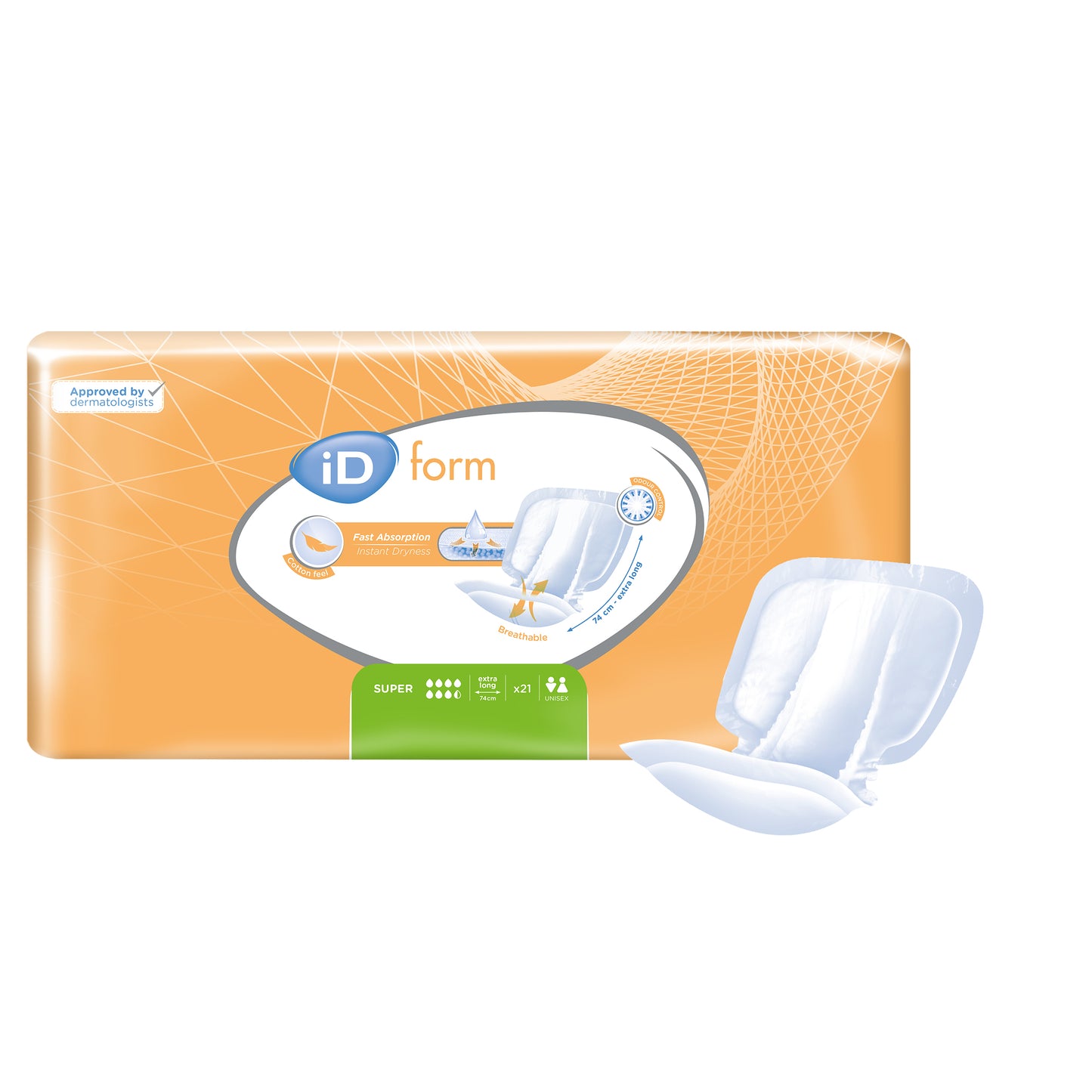 Kontinenz-Einlagen iD Form Super S3 - Extra Long, 3200 ml, Beutel à 21 Stk.