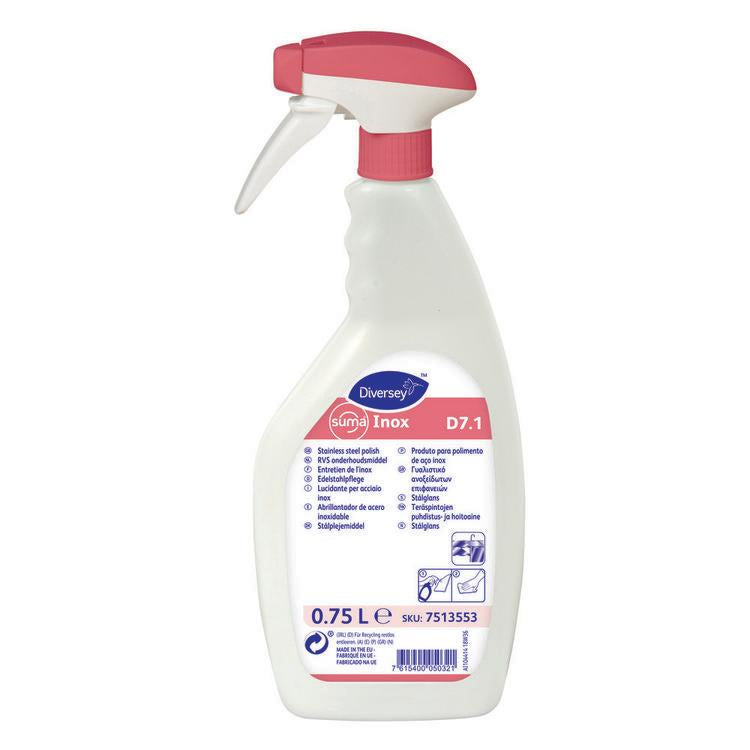 Edelstahlpflege Suma Inox D7.1 für lang andauernden Schutz, Flasche à 0.75 L Diversey