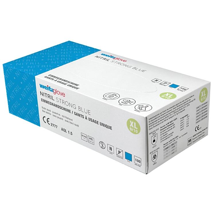 Weitaglove Nitril Strong Blue (100 Stk.)