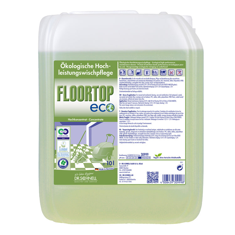 Hochleistungswischpflege Floortop Eco Dr. Schnell, Kanister à 10 L