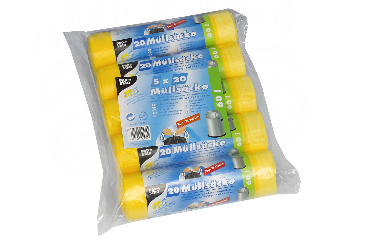 Mehrzweckbeutel 60L/gelb