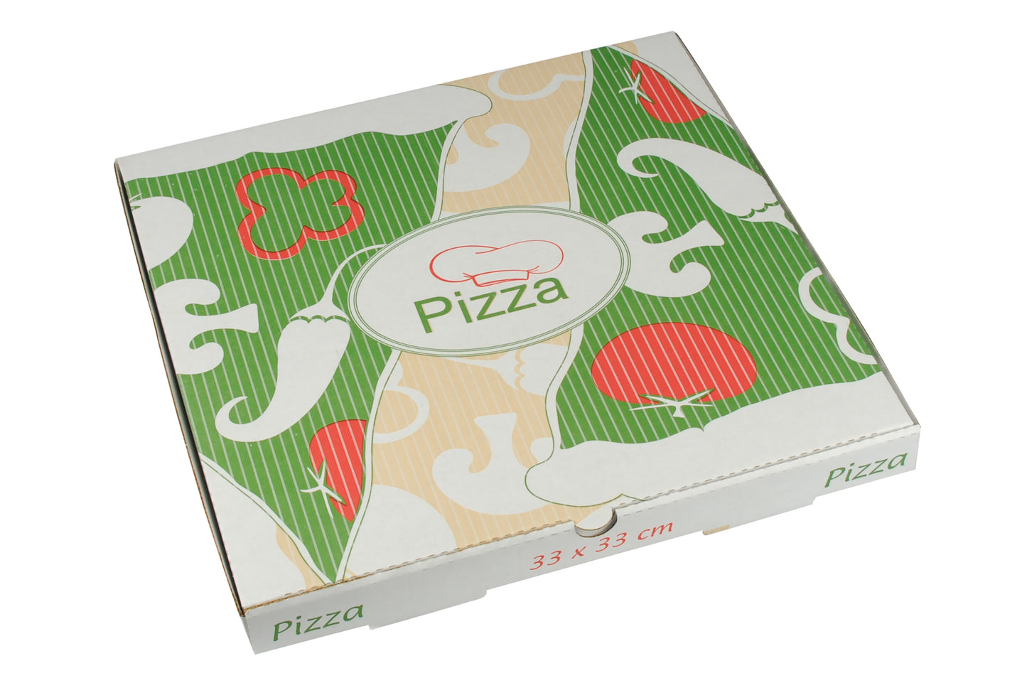 Pizzakarton 33x33x3cm PURE