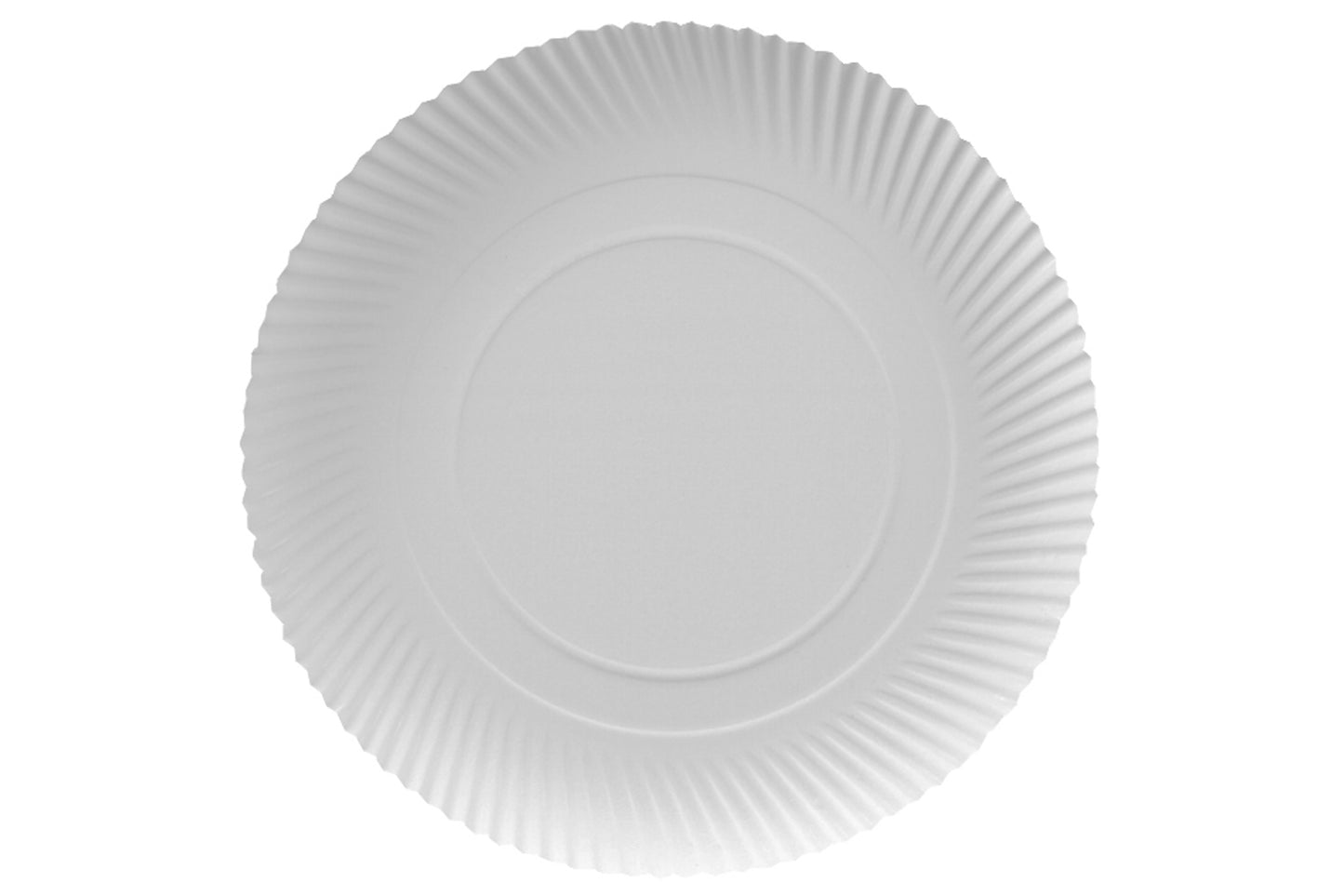 Pappteller rund, weiss