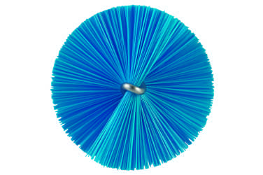 Rohrbürste mit Stiel blau