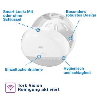 Toilettenpapierspender Tork Elevation SmartOne Kunststoff T8 kompatibel