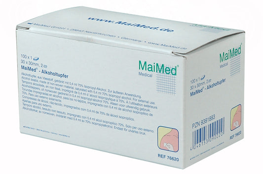 Alkoholtupfer 30x30mm weiss
