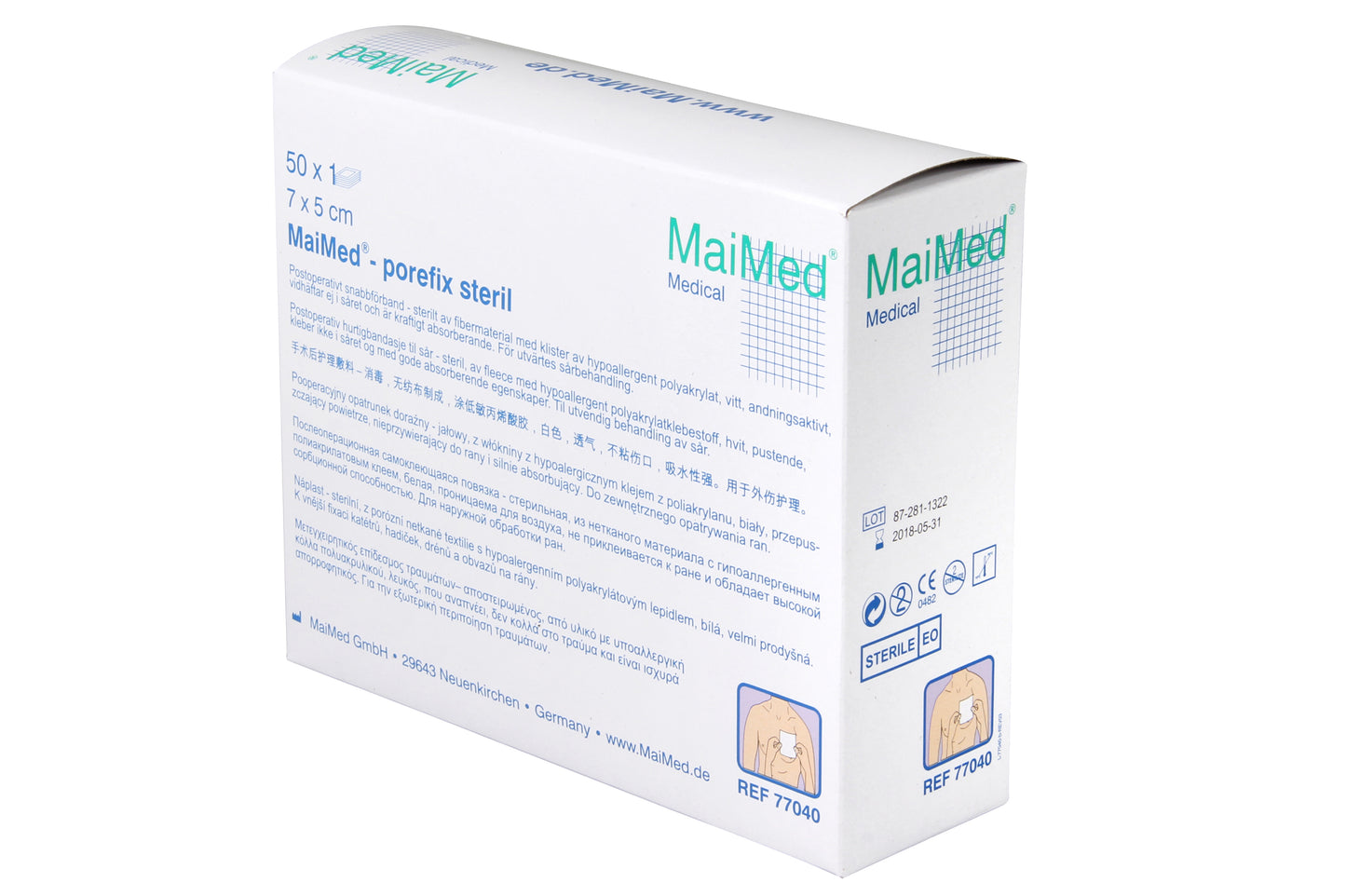 MaiMed porefix 5x7cm, steril