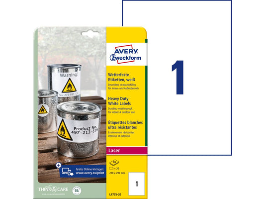 AVERY ZW. Laser-Etiketten 210x