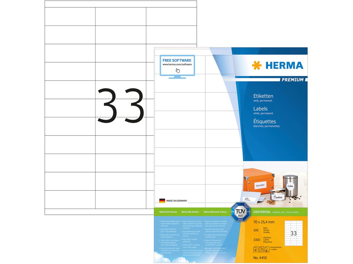 HERMA Universal-Etiketten 70x2