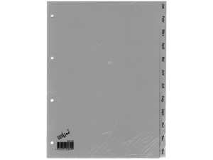 BÜROLINE Register PP grau A4 6