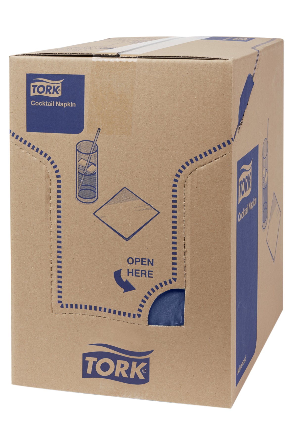 Tork Cocktailserviette d.blau