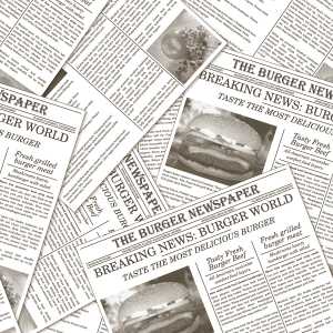 Burgerpapier Newspaper grau