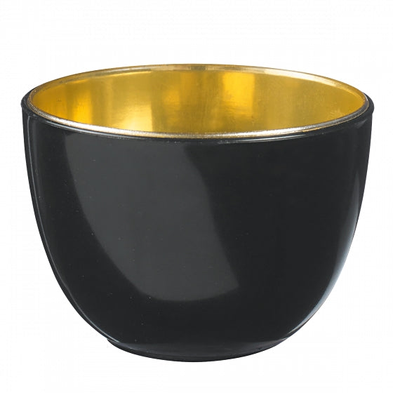 Schale Tulip 65ml, Pack à 20 Stk., rund, PS D 57mm, H 39mm, schwarz/gold