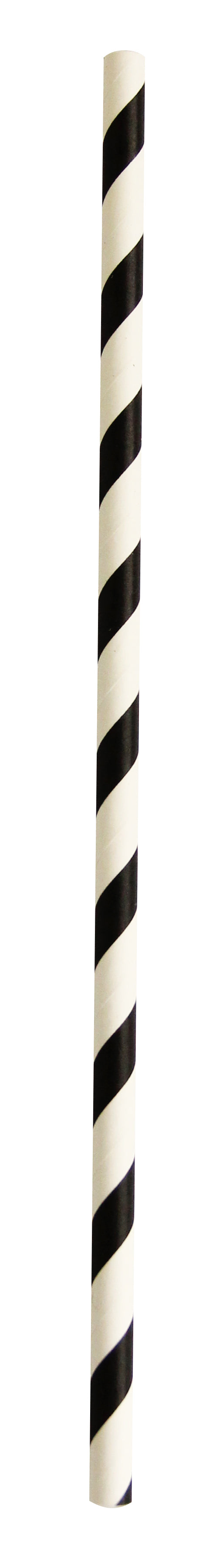 Papiertrinkhalm schwarz/weiss