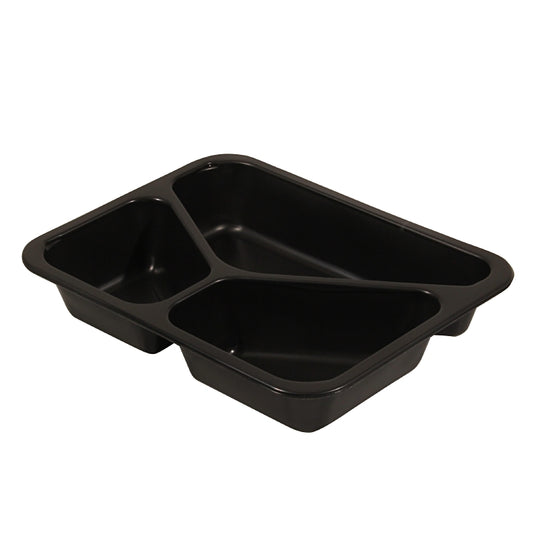 Schale PP 3-tei. 400/300/200ml Karton à 360 Stk schwarz / 227x178x40mm