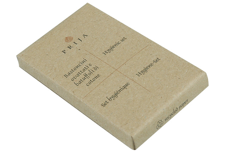 PRIJA Hygieneset Eco mit Wattestäbchen und Wattebälchen, Pack à 100 Set