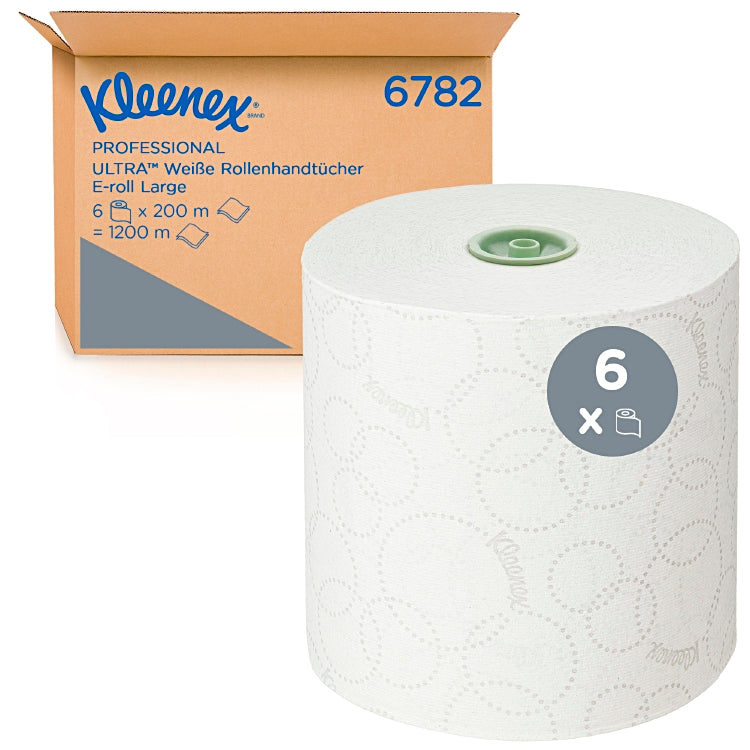 Handtuchrolle KLEENEX weiss Karton à 6 Rollen à 800 Blatt, 2-lagig