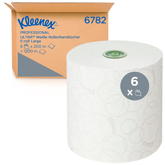 Handtuchrolle KLEENEX weiss Karton à 6 Rollen à 800 Blatt, 2-lagig