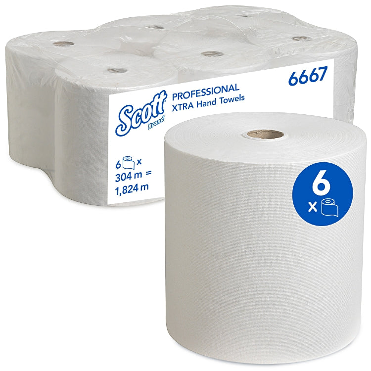 Rollenhandtücher Scott® weiss, 1-lagig, 304.0 m