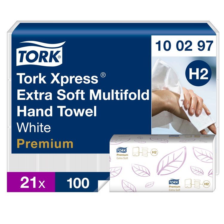 Papierhandtücher Tork Xpress Premium Extra Soft H2 weiss Multifold lang 2-lagig