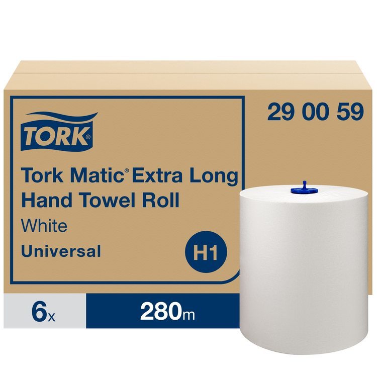 Tork Matic® extra-lange Papierhandtuchrollen Weiss H1