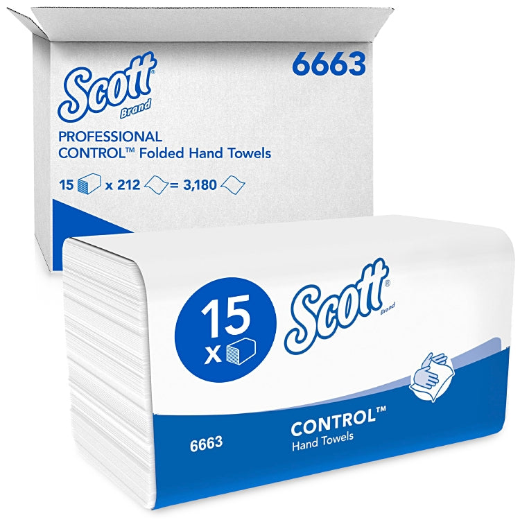 Papierhandtücher Scott® Performance hochweiss W-Falzung, 1-lagig (3180 Stk.)