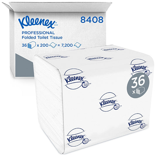 Toilettenpapier KLEENEX® Ultra Tissue weiss, 2-lagig, Karton à 36 Bund à 200 Blatt