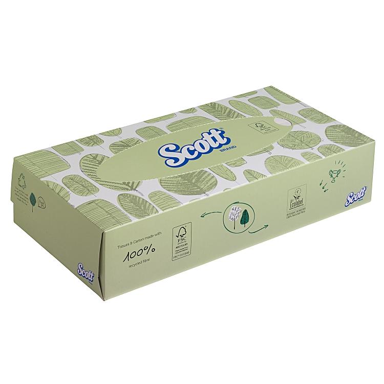 Kosmetiktücher Scott 2-lagig 21.5 x 18.5 cm, 21 Boxen à 100 Tücher