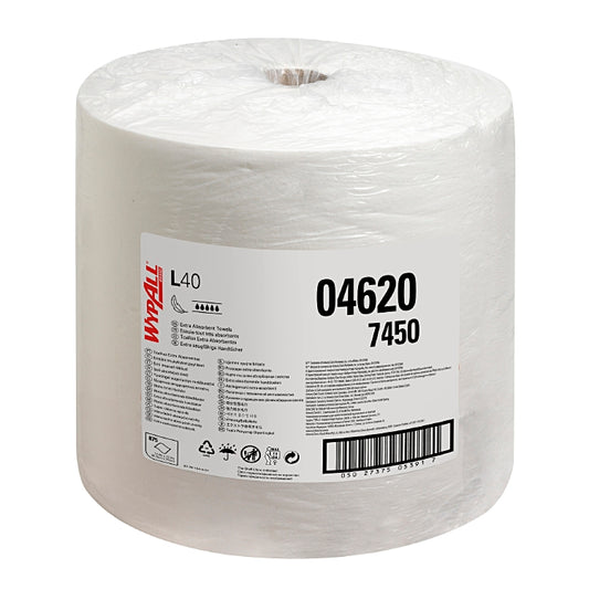 Einmal-Wischtücher Wypall L40Grossrolle 31.5 cm 4-lagig weiss