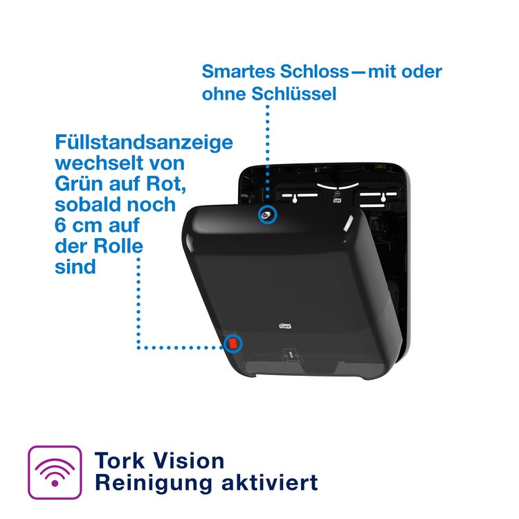 Spender Tork Matic® H1 schwarz für Rollenhandtuch System H1