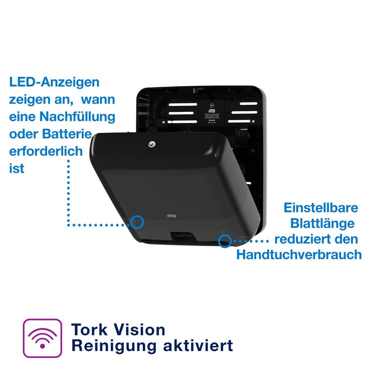 Spender Tork Matic® Sensor H1 schwarz für Rollenhandtuch System H1