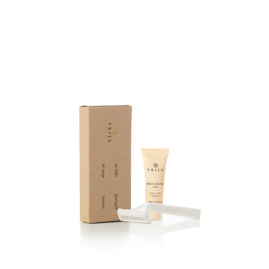 PRIJA Shaving Kit Eco inkl. 1 Doppelklingenrasierer / Rasiergel, Pack à 96 Set