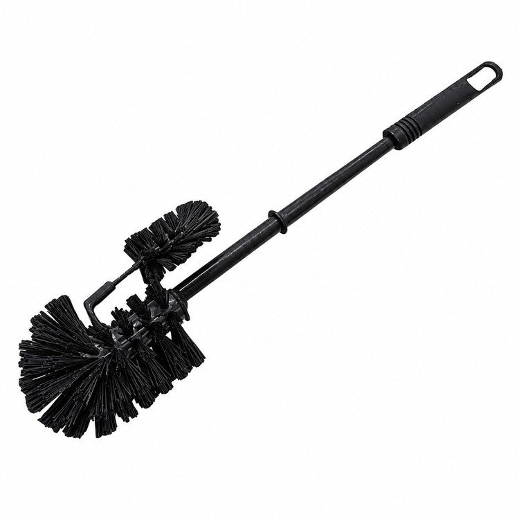 WC-Besen mit Randreiniger Körper: PP schwarz 75mm Besatz: PP schwarz