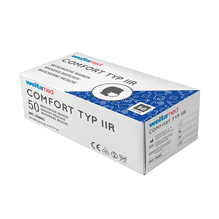 Medizinische Einwegmasken Comfort Typ IIR blau 50 Stk.