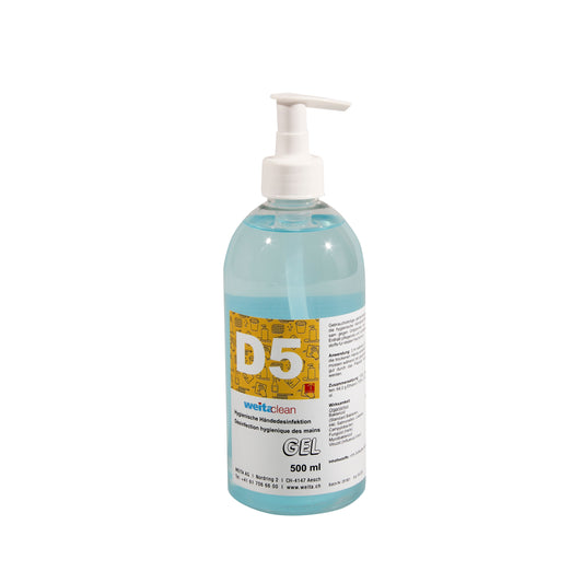 D5 Händedesinfektion GEL 500ml