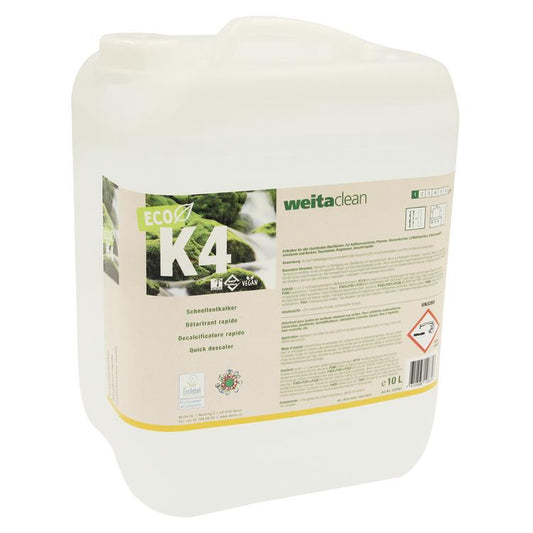 K4 Eco Schnellentkalker für den Haushalt, 500ml Leerflasche, 10 Liter
