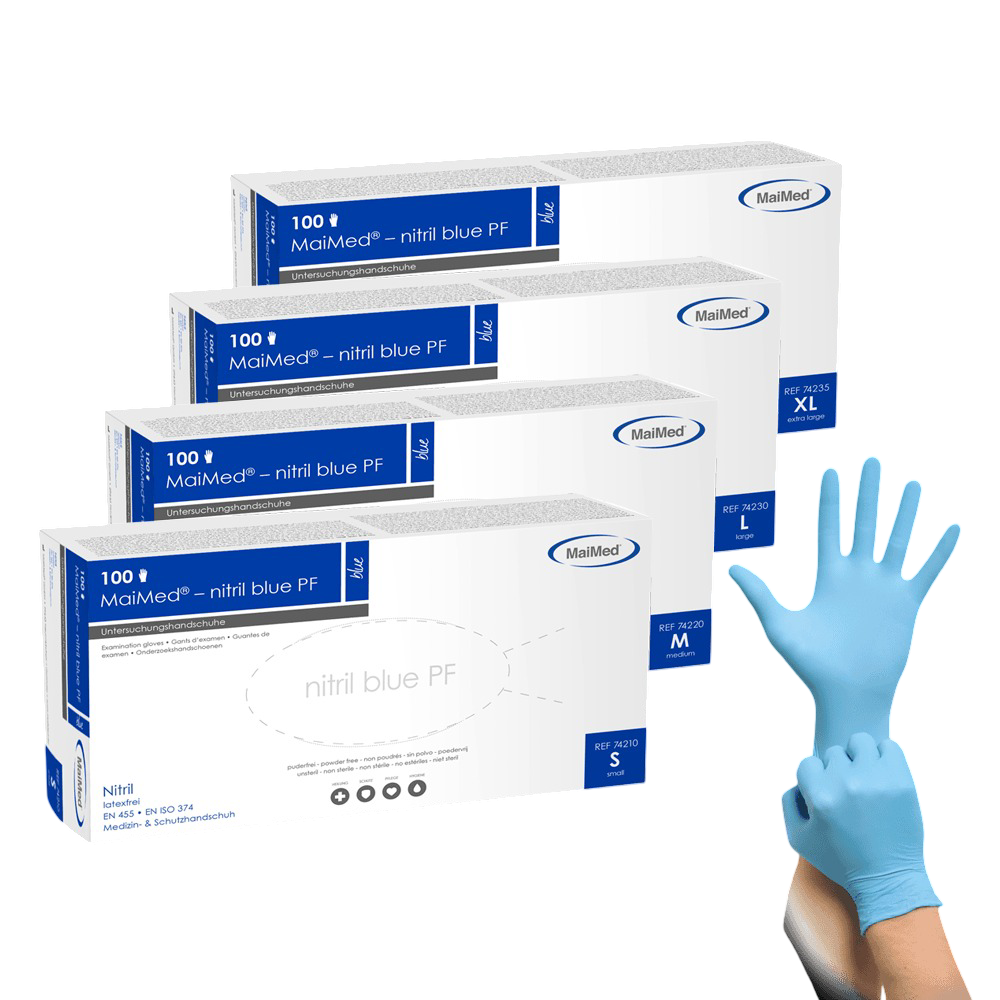 Maimed Nitrilhandschuhe Solution100 - Blau (100 Stk.)