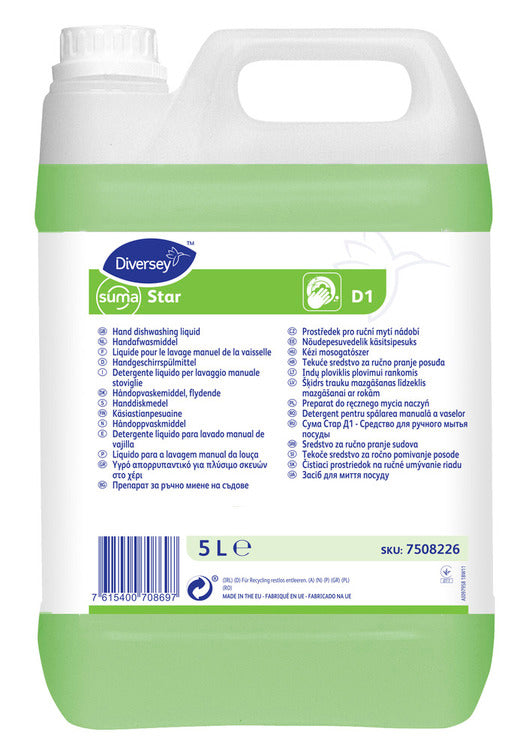 Handgeschirrspülmittel Suma Star-plus D1, 5 Liter
