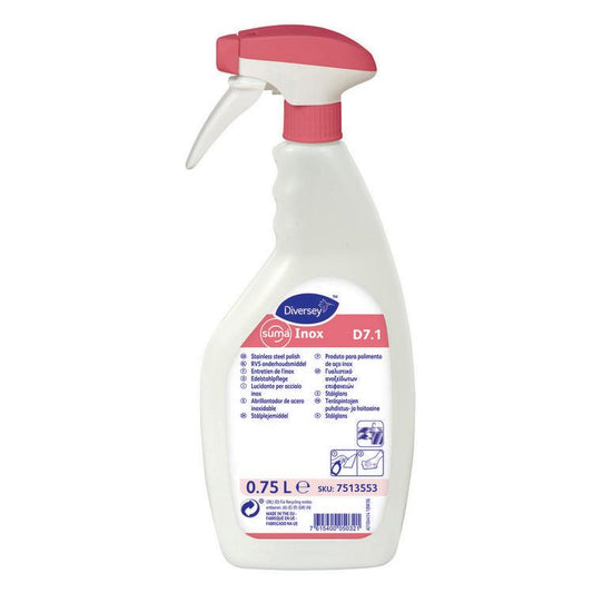 Edelstahlpflege Suma Inox D7.1 für lang andauernden Schutz, Flasche à 0.75 L Diversey