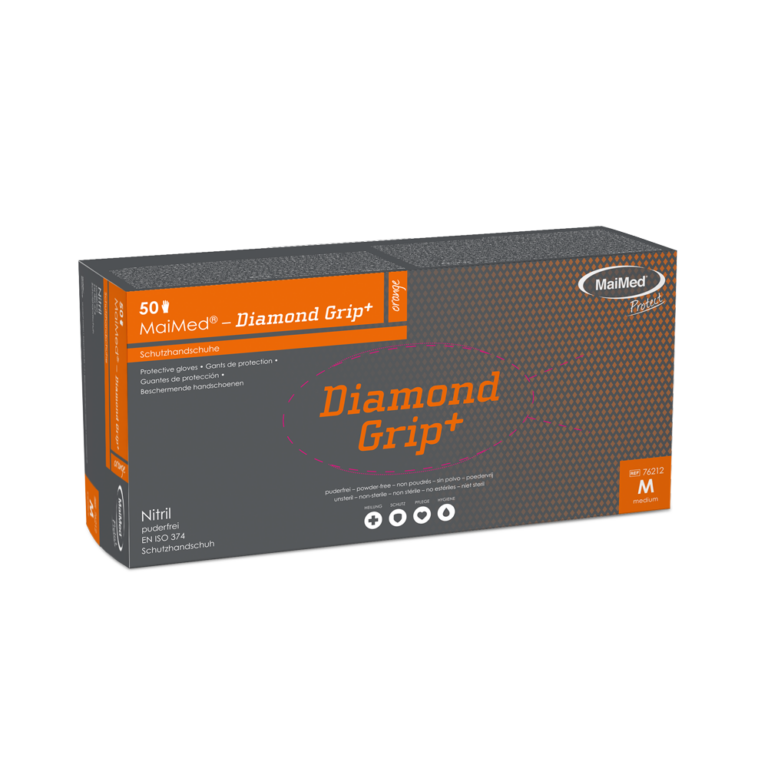 Maimed Nitrilhandschuhe Diamond Grip+ Orange (50 Stk.)