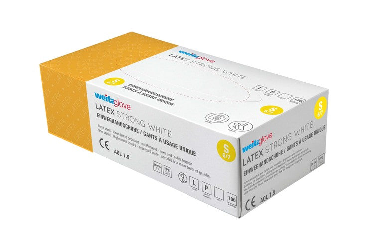 Weitaglove Latex Strong White, weiss, gepudert (100 Stk.)