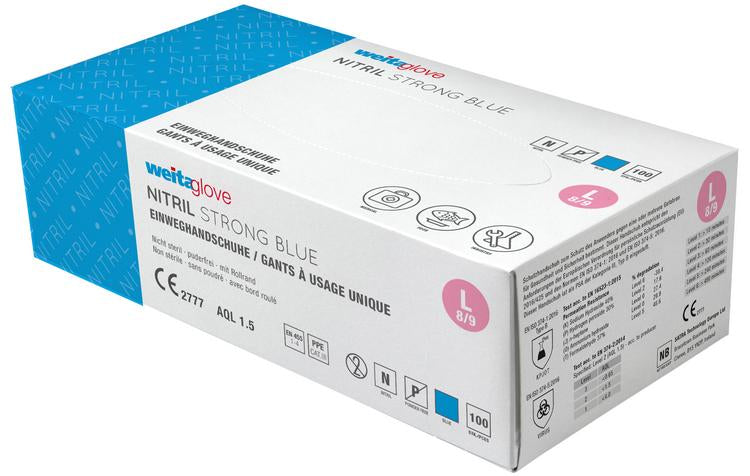 Weitaglove Nitril Strong Blue (100 Stk.)