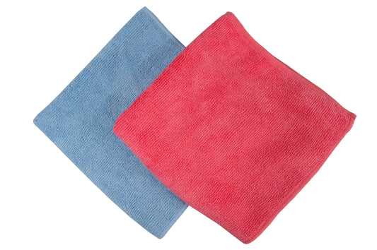 Mikrofasertücher 2er blau/rot
