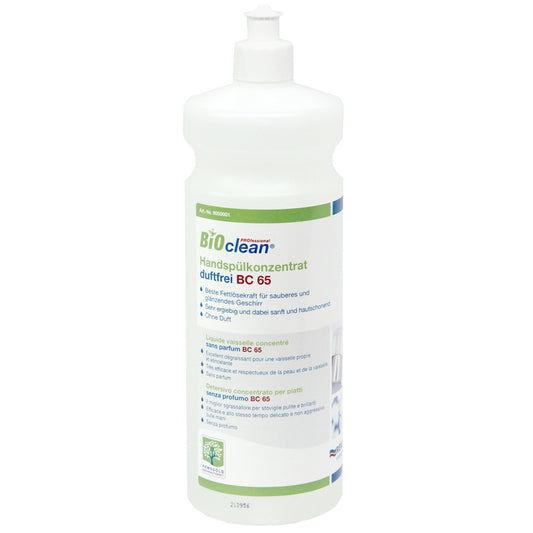 Handspülkonzentrat BioClean Professional BC65 duftfrei, ergiebig und Hautschonend