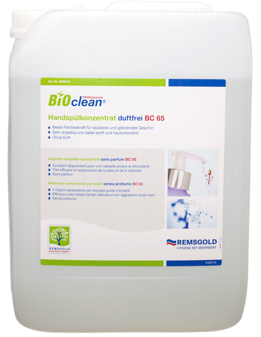 Handspülkonzentrat BioClean Professional BC65 duftfrei, ergiebig und Hautschonend